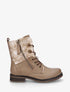Bottines montantes à imprimé python et zip décoratif - Taupe - 5