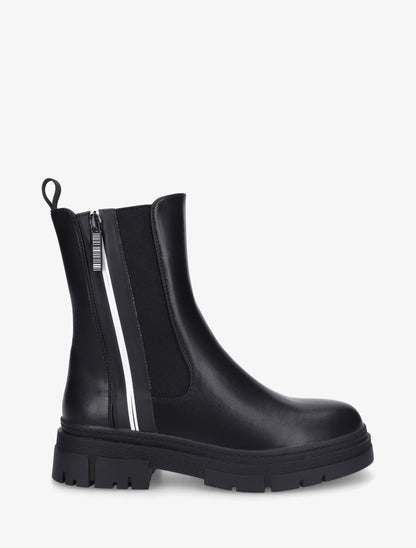 Chelsea boots à zip décoratif stylisé - Noir - 1