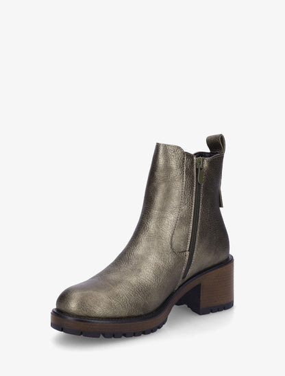 Bottines unies style chelsea - Kaki - 3