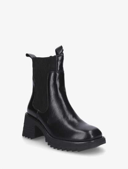 Bottines hautes à talon bloc et semelle crantés - Noir - 2