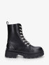 Bottines à languette et lacets strassés - Noir - 1