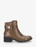 Bottines unies bi-matière - Taupe - 1