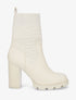 Bottines chaussettes imprimé grec - Beige - 1