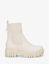 Bottines unies style chaussettes - Beige - 5