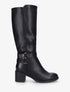 Bottes en simili sanglées à talon - Noir - 1