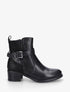 Bottines bi-matière à détail croco - Noir - 5