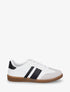 Sneakers en simili bi-matière - Blanc - 1