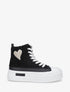 Sneakers montantes molletonnées - Noir - 1