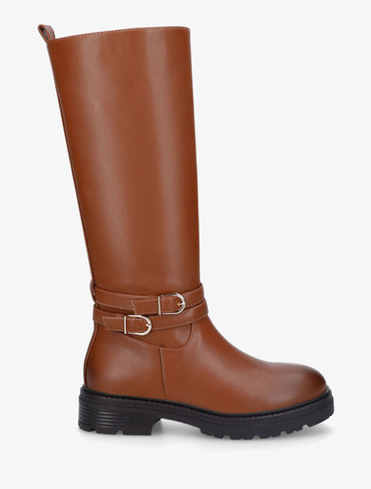 Bottes unies en simili - Camel - 1