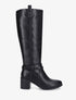 Bottes en simili sanglées à talon - Noir - 1