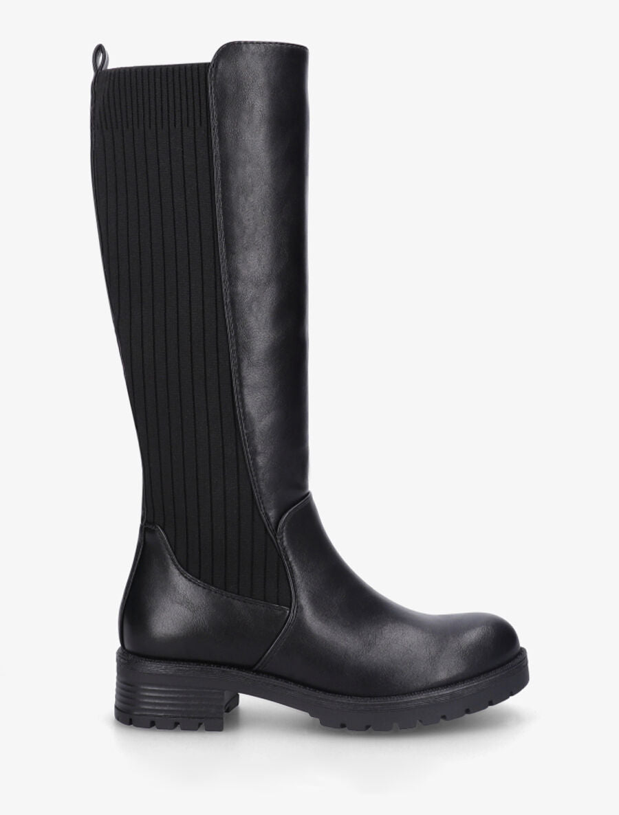 Bottes unies bi-matière - Noir - 1