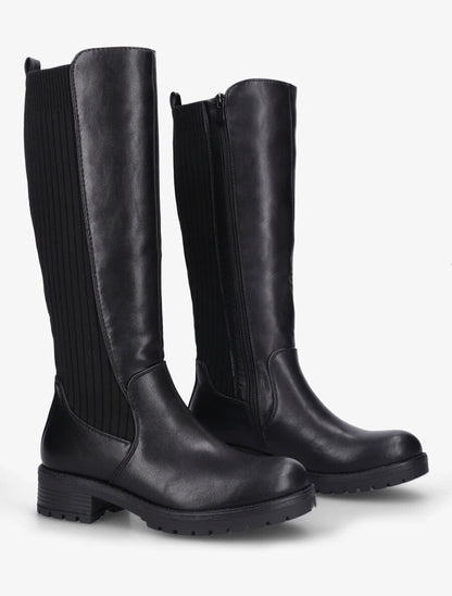 Bottes unies bi-matière - Noir - 4