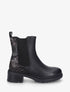 Bottines chelsea à détail python - Noir - 1