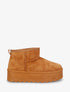 Low boots fourrées en suédine - Camel - 5