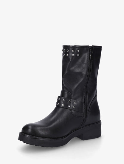Bottines en simili cloutées - Noir - 3