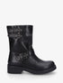 Bottines en simili à triple sangles - Noir - 5