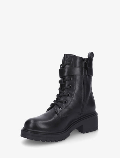 Bottines montantes à empiècement cadenas - Noir - 3