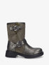 Bottines en simili strassées et sanglées - Kaki - 5