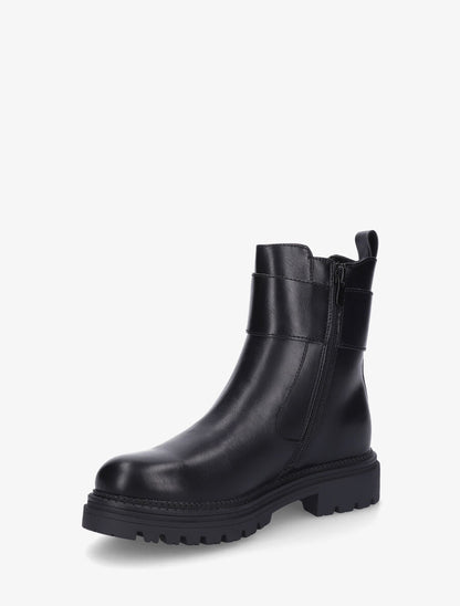 Bottines élastiquées en simili - Noir - 3