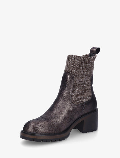 Bottines style chaussettes nacrées - Bronze - 3