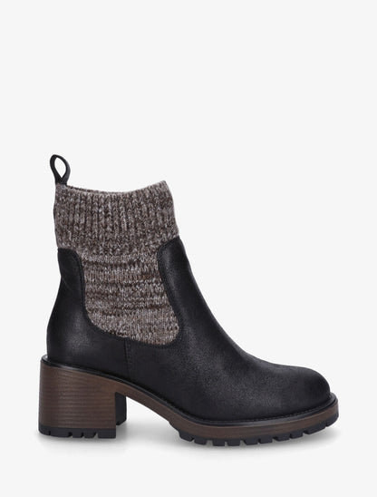 Bottines style chaussettes nacrées - Noir - 5