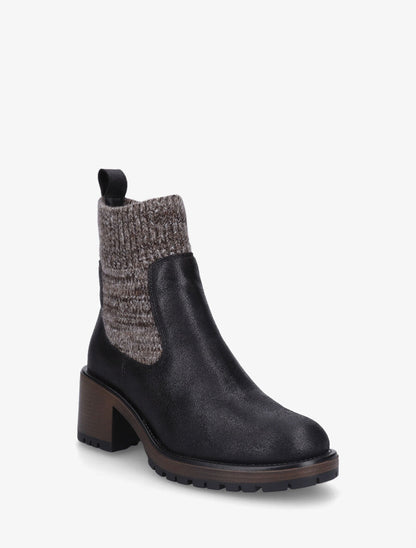 Bottines style chaussettes nacrées - Noir - 2
