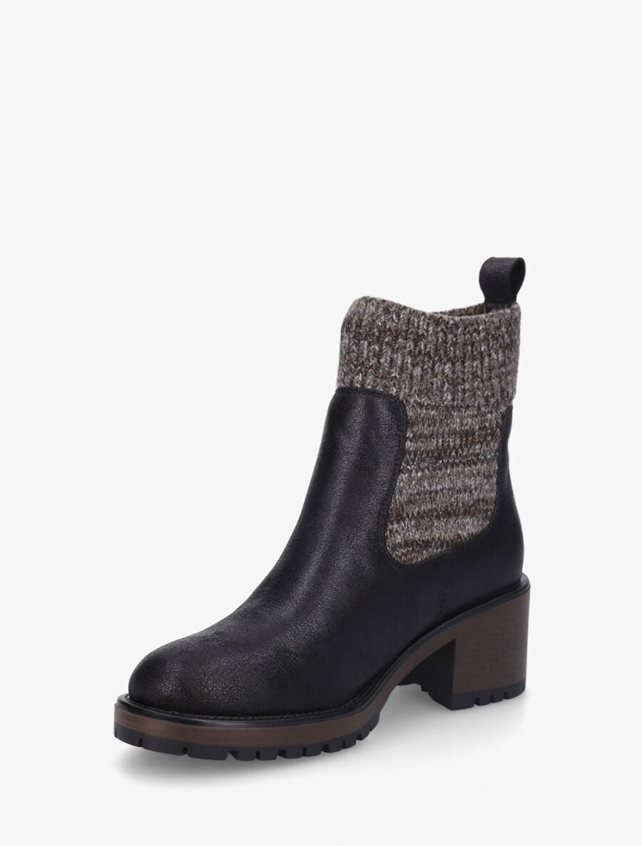 Bottines style chaussettes nacrées - Noir - 3