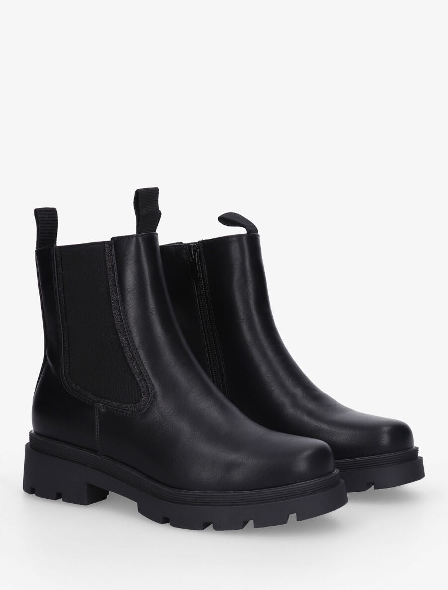 Bottines chelsea à détail irisé - Noir - 4