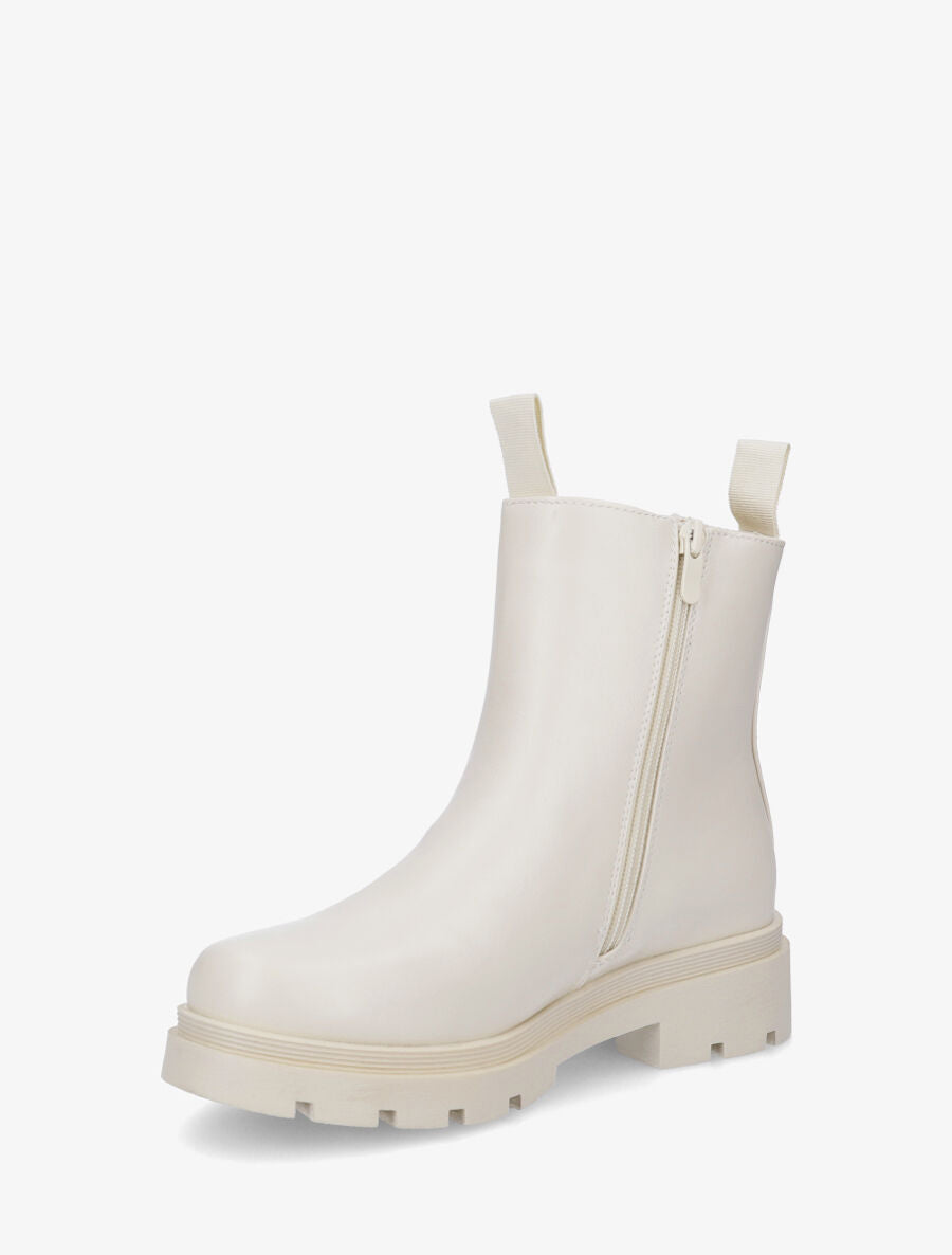 Bottines chelsea à détail irisé - Crème - 3
