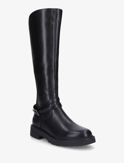 Bottes style cavalière à boucle - Noir - 2