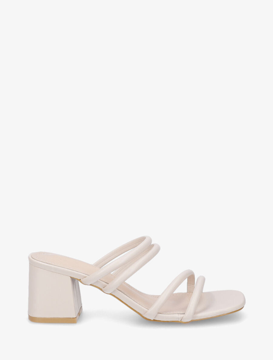 Mules à talon et multibrides - Beige - 5