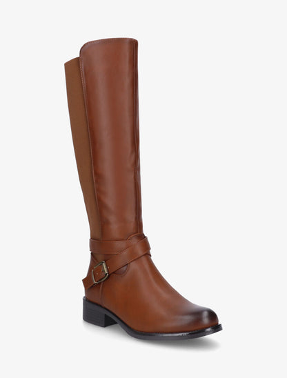 Bottes unies élastiquées - Camel - 2