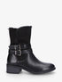 Bottines unies fourrées et sanglées - Noir - 5