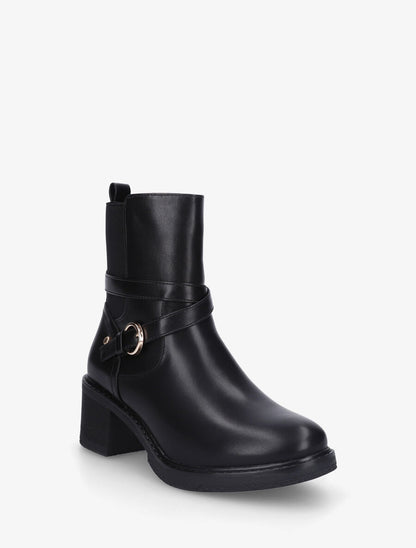 Bottines élastiquées à talon - Noir - 2