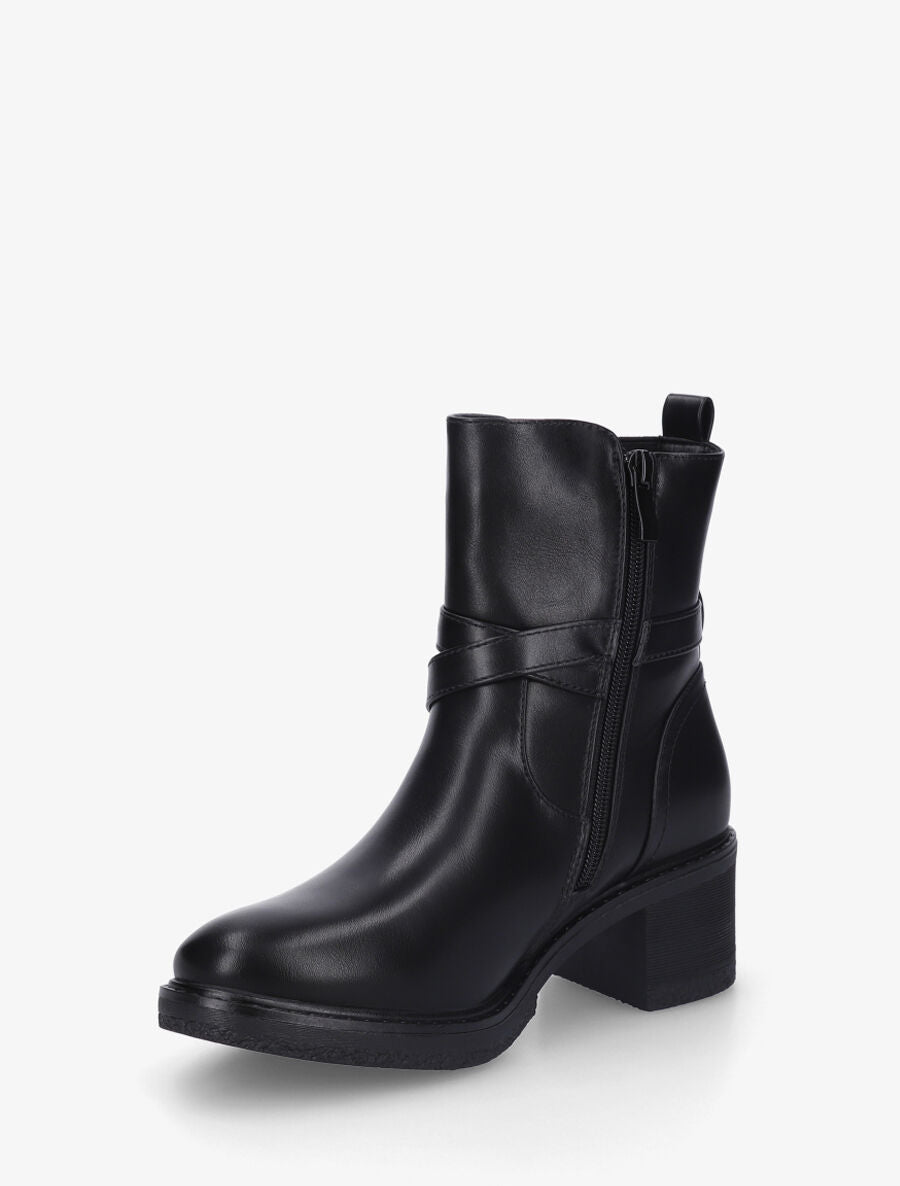 Bottines élastiquées à talon - Noir - 3