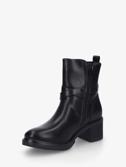 Bottines élastiquées à talon - Noir - 3