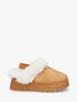 Low boots fourrées à tour de cheville élastiquée - Camel - 5