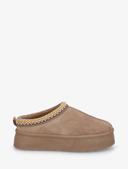 Low boots à bords zigzag colorés - Taupe - 5