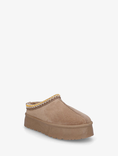 Low boots à bords zigzag colorés - Taupe - 2