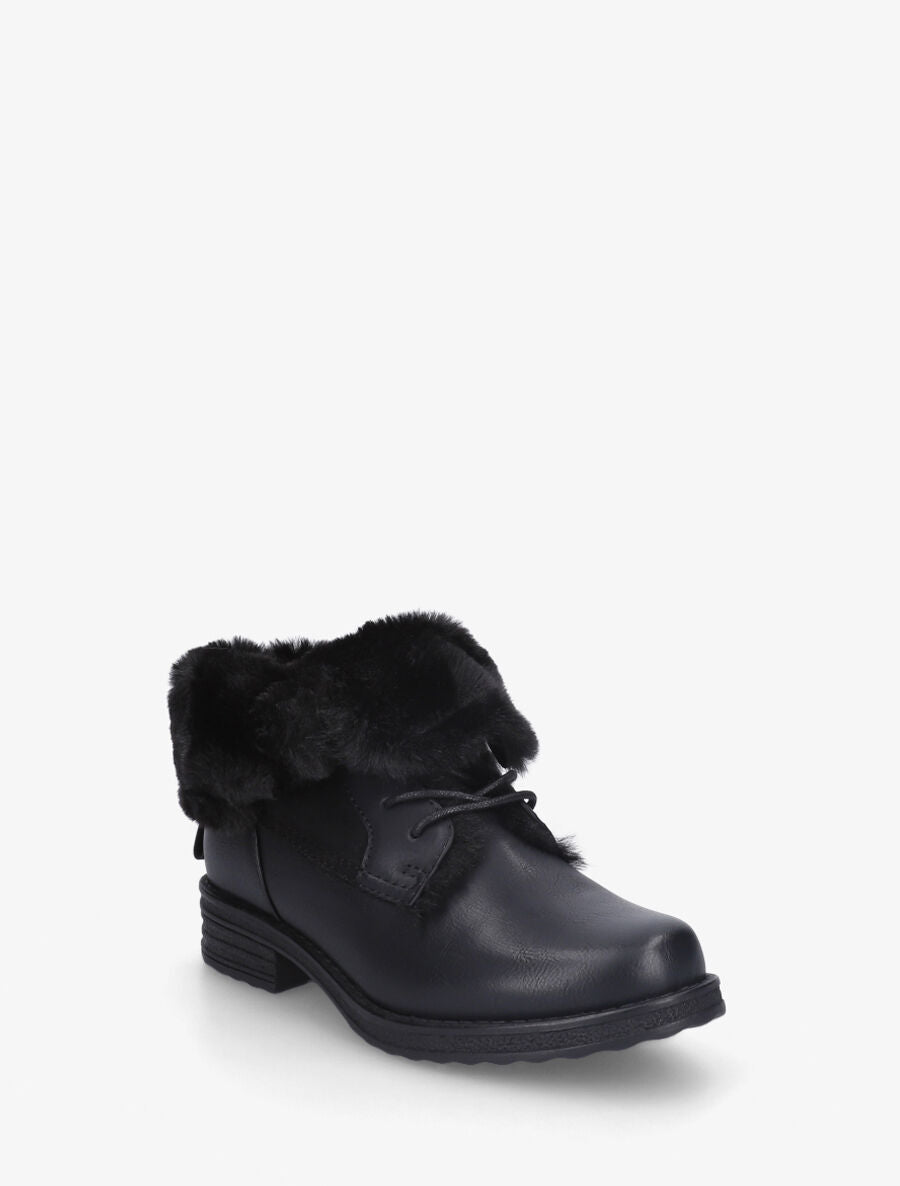 Bottines fourrées à revers - Noir - 2