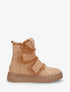 Bottines en suédine à double scratch - Camel - 1