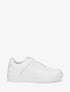 Sneakers en simili à bout rond piqueté - Blanc - 5