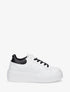 Sneakers à plateforme striée - Blanc/noir - 1