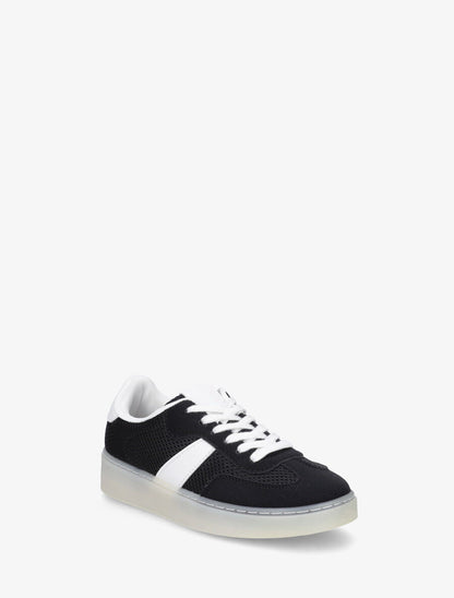 Sneakers en toile à semelle plate - Noir - 2