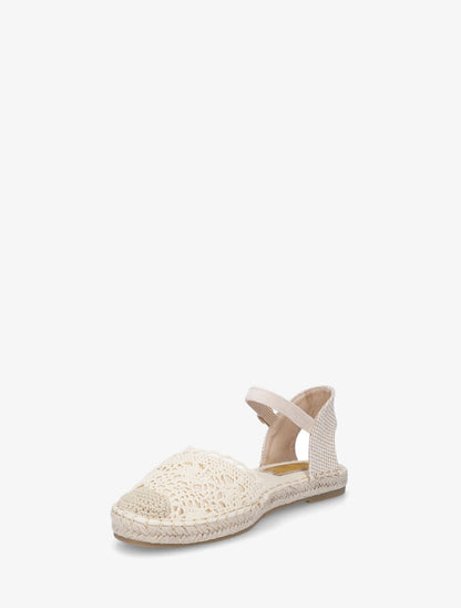 Sandales style espadrilles en crochet - Beige - 3