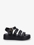 Sandales multibrides en simili - Noir - 5