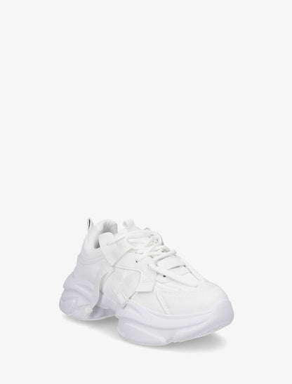 Baskets color block en simili - Blanc - 2