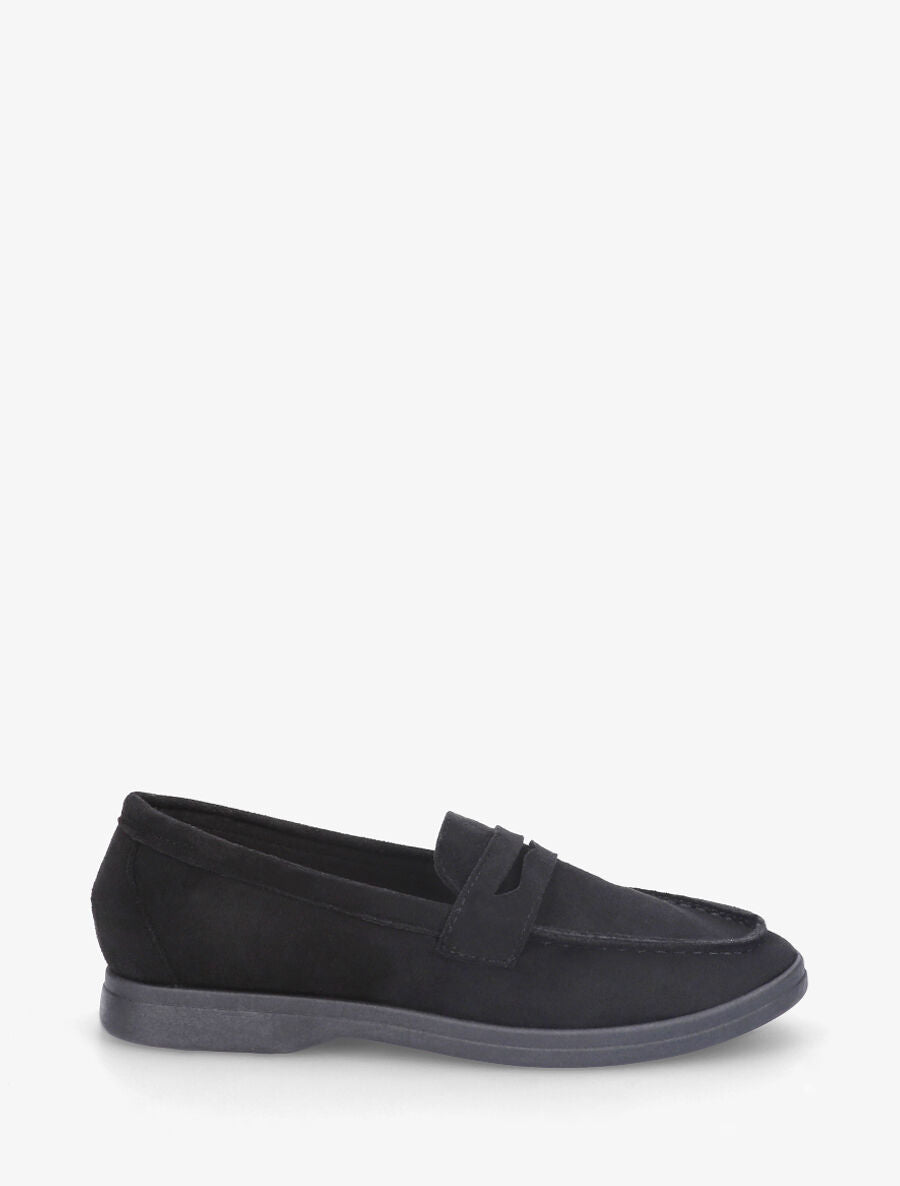 Mocassins en suédine - Noir - 1