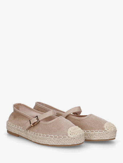 Espadrilles plates en suédine - Taupe - 4