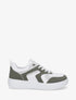 Baskets bicolore en simili - Kaki - 5